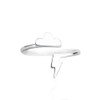 Izpack Fashion Lightning Bolt Cloud Open Wrap Ring 925 Sterling