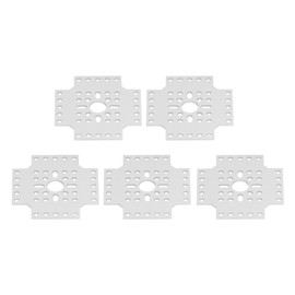5pcs Hole Pattern Brackets Aluminum Alloy Holes Grid Plates for Robots Engineering Equipment Creating Connection Angles