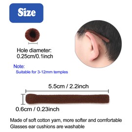 Omnful Upgrade Soft Knitting Cotton Glasses Ear Cushion, Eyeglasses Temple Tips Sleeve Retainer, Anti-Slip Elastic Eyeglasses Ear Grips for Glasses Sunglasses- Eye glasses Ear Cushions (2pairs Pink)