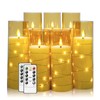 Flameless Candles,with Embedded Star String, Battery Operated Candles Flickering LED