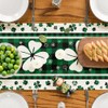 Artoid Mode Green Clover Buffalo Plaid Shamrocks St.Patrick's Day Table