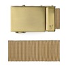 Mission Belt Men's Ratchet Belt - 40mm Gold Buckle/Tan Nylon