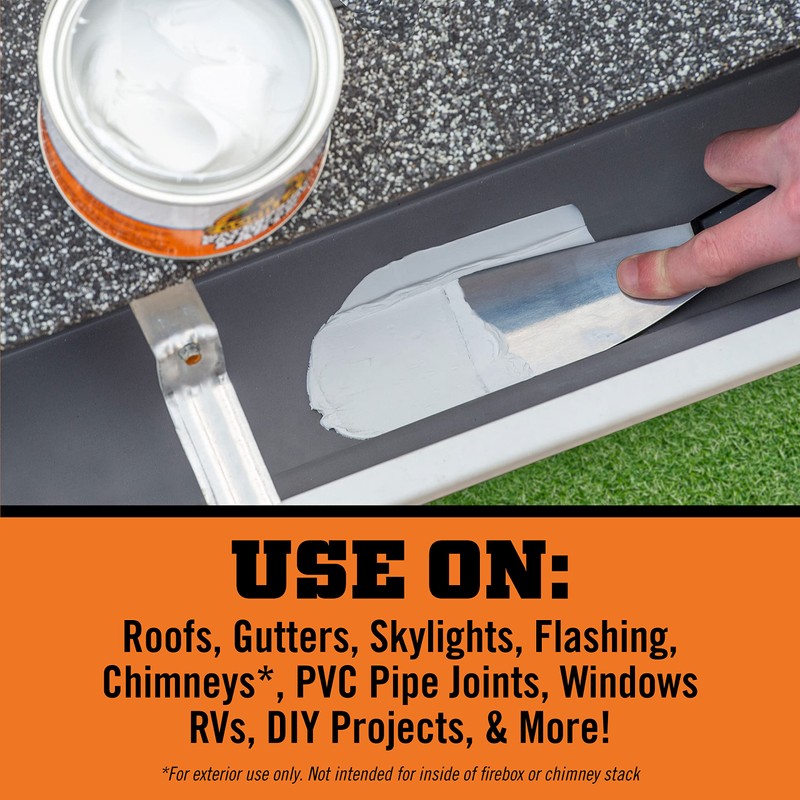 Gorilla Waterproof Patch & Seal Rubberized Sealant Paste; White; 1lb