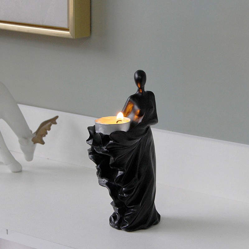 Figures Candle Holder Handmade Literary Female Form Stable Base Realistic