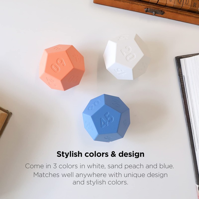 mooas 十二角タイムボール 充電式ミニタイマー、プリセット時間11種類 (サンドピッチ)