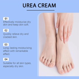 60% Urea Cream - Callus Remover Cream, Urea Foot Cream for Cracked and Dry Skin - Moisture Urea Foot Cream for Hands and Foot Care, Urea Cream - Maximum Strength Anti Callus Cream