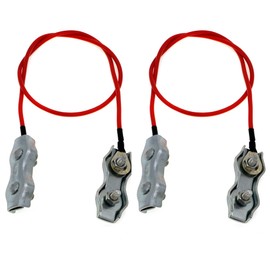 Polywire to Polywire Connector with Wire and Wire clamp for Electric Fence Connection