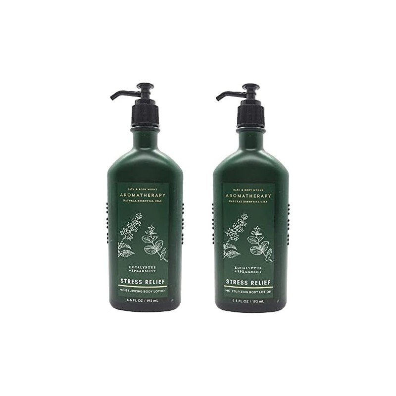 Bath and Body Works Aromatherapy Body Lotion Eucalyptus Spearmint (2-Pack),