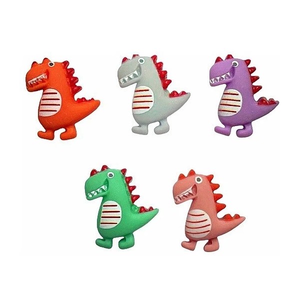 Shelly's Buttons Dancing Dinosaurs Embellishment Set - Craft Scrap -