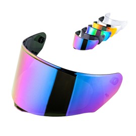 Helmet Visor for FF328/FF800/FF353, Motorcycle Helmet Visor, Motorcycle Wind Protection Helmet Lens Visor Full Face UV Protection Helmet Visor (Rainbow)