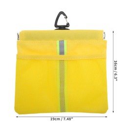 CAPASTEC Hundeleckerli-Beutel, Hundetraining-Leckerli-Beutel, Hundespaziergang-Beutel, Automatisch schließende Haustierfutter-Snack-Belohnungstasche, Hundefutter-Spender, Groß, Gelb