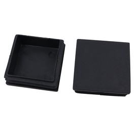 Pack of 20 NUZAMAS Square Black Plastic End Caps,50 x 50mm Plastic Plugs,Square Tube Anti-Slip Mat, Plastic Caps End Tube Insert for Chairs Desks Tables Beds Furniture Foot Plug Steel Pipe Cover