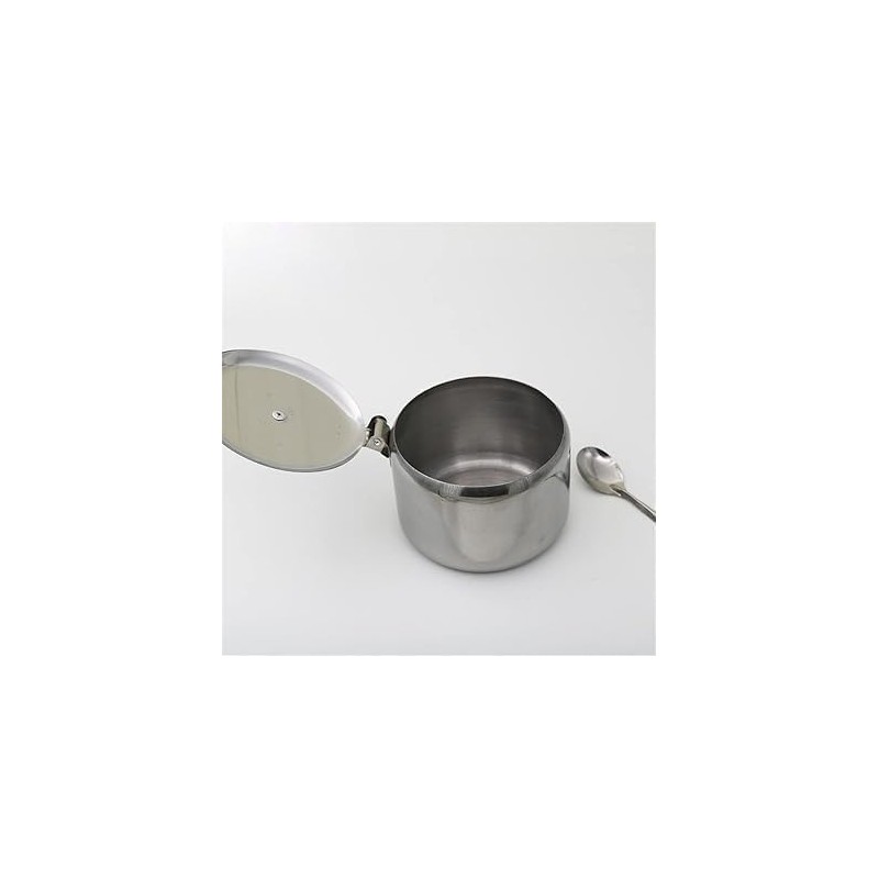 Wwyan 1Set of Silver 285ml Stainless Steel Sugar Bowl with