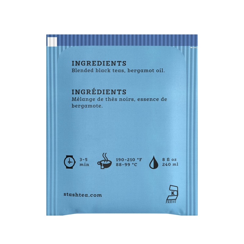 Stash Tea Double Bergamot Earl Grey Black Tea, Box of