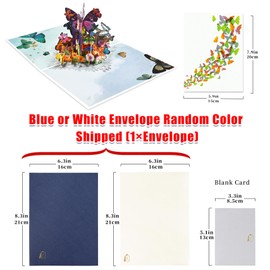 GREETING ART Butterfly Pop Up Card - 3D Cards, Butterfly Pop Up Card, Spring Card, Card for Wife, Birthday Pop Up Card, Valentine's Day Card, Happy Anniversary Card,Thank You Card