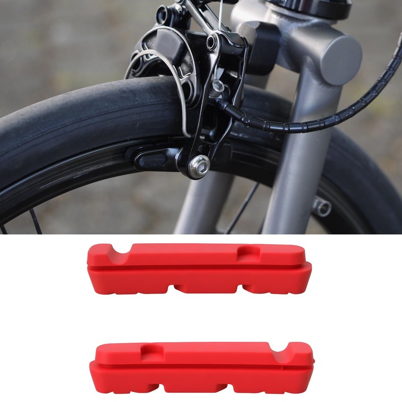 EMSea Set of 4 Rubber Bicycle Brake Pads Compatible with