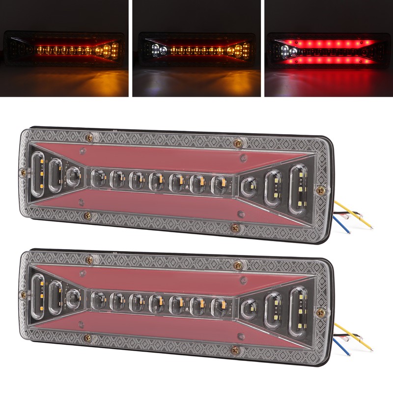 2 PCS Rear Tail Light Bar IP68 Waterproof 24V 50000H