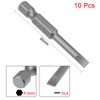 sourcing map 10 Pcs 4mm Slotted Tip Magnetic Flat Head