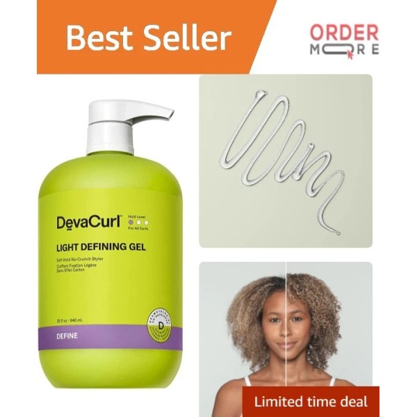 Unbranded Light Defining Gel Soft Hold No-Crunch Curly Hair Frizz