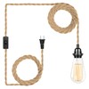 Plug in Hanging Light Fixture, 15FT Pendant Lamp Lights Cord