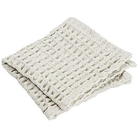 Blomus 69006 12 x 12 in. Caro Waffle Bathroom Washcloth44; Moonbeam - Set of 2