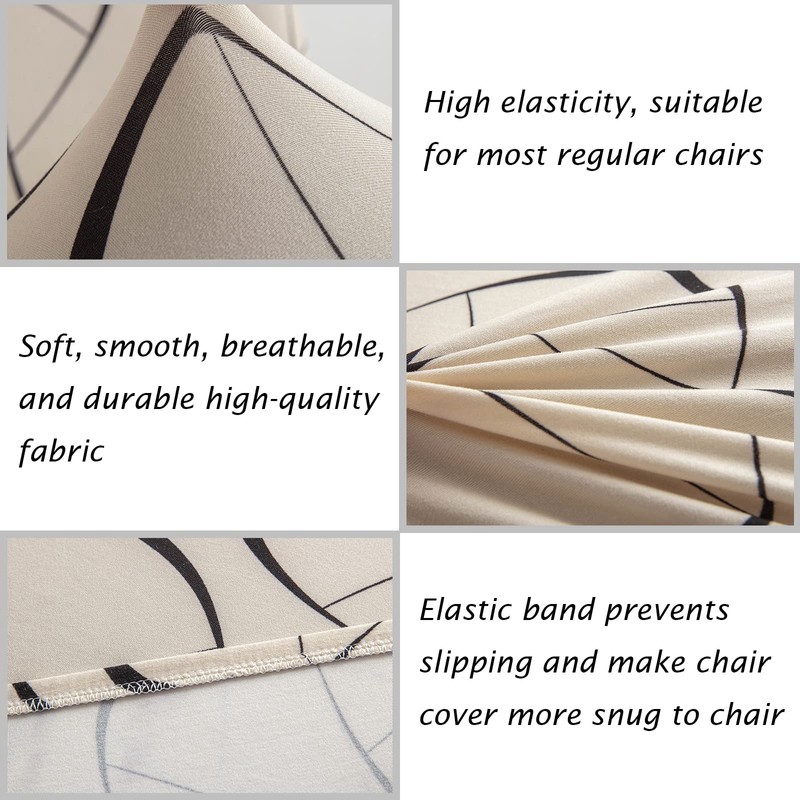 HZDHCLH Chair Covers Slipcovers 4/6 PCs Stretch Removable Washable Short