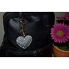 Bling Clear Heart Keychain Backpack Charms Rhinestone Crystal Bag Charm