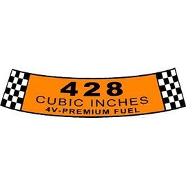 MACs Auto Parts 66-47099 Thunderbird Air Cleaner Decal, 428 4V Premium Fuel