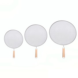 Splatter Screen for Frying Pan, 3 PCS Stainless Steel Grease Splatter Guard Fine Mesh Hot Oil Shield Set, 13”, 11.4”, 8.3” Splash Guard Lid Prevents Oil Splatters & Messes for Cooking, Pots, Skillets