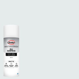Glidden Master Finish 12 oz. Matte White Interior/Exterior All Surface Spray Paint and Primer