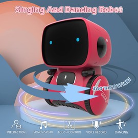 KaeKid Kids Robot Toy, Interactive Smart Robots with Touch Sensor, Voice Control, Speech Recognition, Singing, Dancing, Walking, Recording, Repeating, Educational Birthday Gifts for Boys Girls