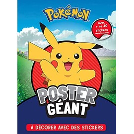 Pokémon - Poster géant à décorer: Avec plus de 40 stickers repositionnables