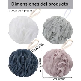 Piezas Esponja Baño Multicolor Limpieza Corporal Material Suave Duradero Adecuado Exfoliación Profunda Hombres Mujeres Durante Colores