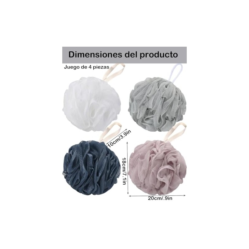 Piezas Esponja Baño Multicolor Limpieza Corporal Material Suave Duradero Adecuado
