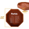 RNK Gaming Farkle Luxury Edition Brown PU Leather Dice Tray