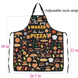 ENSIANTH Pizza Apron with Pockets Pizza Maker Apron Pizza Making Gifts The Guy Makes The Best Pizza Baking Chef Cooking Apron (241218 Pizza Make)