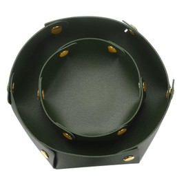 uxcell 2 Pcs Valet Tray for Women and Men, PU Leather Jewelry Tray Entryway Table Bedside Nightstand Catchall Storage Organizer for Jewelry Key Coin Watch Wallet (2 Size, Green)