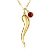 JIYVY32 Italian Horn Necklace for Women, 14K Gold Cornicello Jewelry