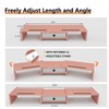 WESTREE Dual 3 Shelf Computer Riser with Drawer, Adjustable Length
