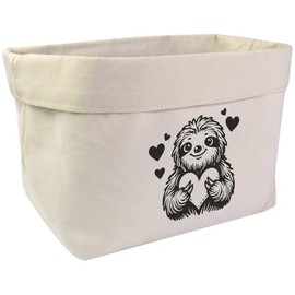 Large 'Sweetheart Sloth' Canvas Organiser/Storage Bag (OR00033381)