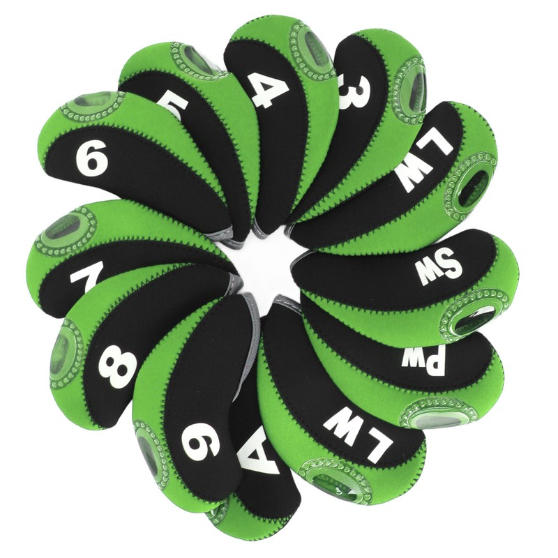12 PCS Golf Club Head Covers Golf Iron Pole Number