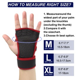 PATIKIL Workout Gloves, Weight Lifting Gloves for Men and Women, Gym Gloves for Cycling Sports Training Fitness Size M Red