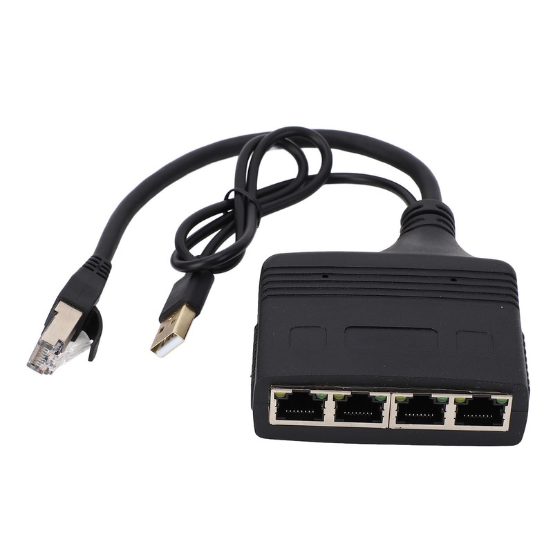 Gigabit Ethernet Splitter 1 in 4 Out 1000Mbps RJ45 Cable