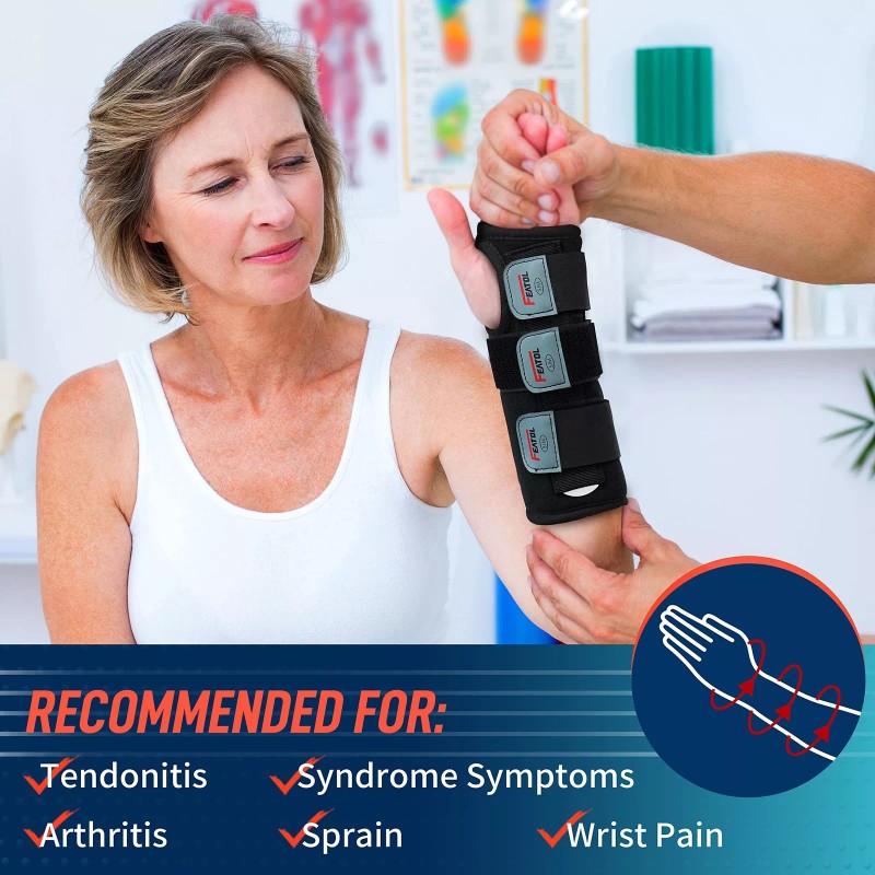 FEATOL Wrist Brace for Carpal Tunnel, Adjustable Night Wrist Support