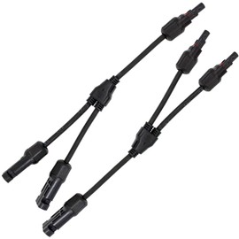 1 Pair Solar Y-Splitter Double with 30 cm Cable Photovoltaic 1000V DC 30A IP67-40...+125°C Plug Socket