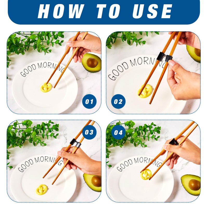 Tioncy 1000 Pieces Reusable Chopstick Helper Training Bulk for Kids