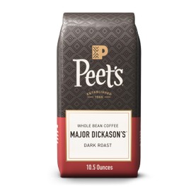 Peet's Coffee, Dark Roast Whole Bean Coffee, 100% Arabica Coffee - Major Dickason's Blend 10.5 Ounce Bag