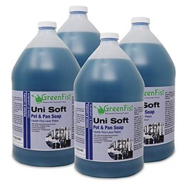 GreenFist Dish Soap Professional Detergent Liquid Pot & Pan Dish-Wash - Light or Heavy Use, 128 ounce (Unisoft, 4 Gallon)