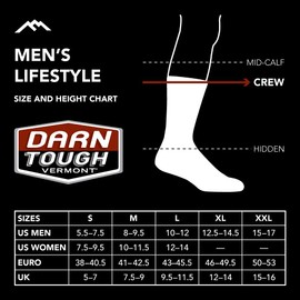 Darn Tough Standard Issue Mid Calf Light Sock, Black, X-Large / 12.5-14.5