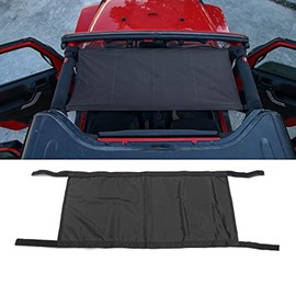 CheroCar Parasol para techo de coche, para Jeep Wrangler Unlimited Accessories 1987-2020 YJ, TJ, LJ, JK, JKU, JL, JLU, para Jeep Gladiator JT 2020, decoración negra